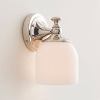 Lumen Wandlamp Moderne Minimalistische Korte Arm in Chroom Metaal Glas