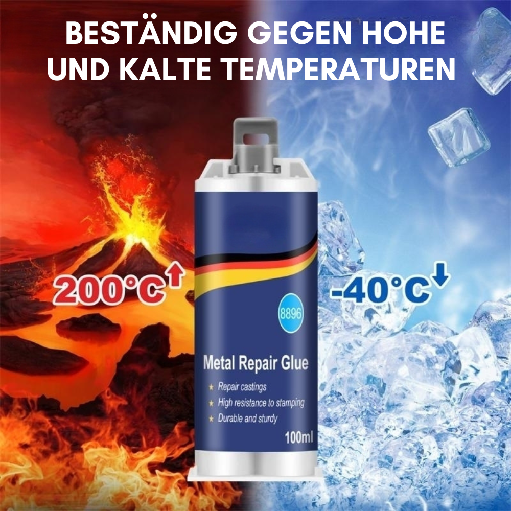 Brehn | Hoogwaardige Metaal Reparatie Lijm | Industrieel Lijm voor Gietijzer, Staal & Aluminium | Hittebestendig & Waterdicht | 100ml Vloeibaar Metaal Reparatie Set | Zilver