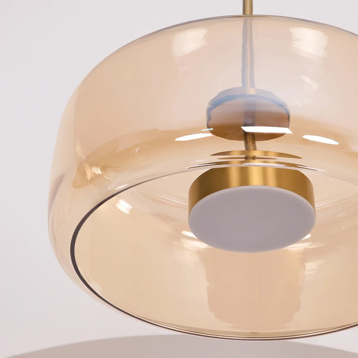 Juni Morden Glazen Hanglamp Helder/ Rookgrijs/ Amber