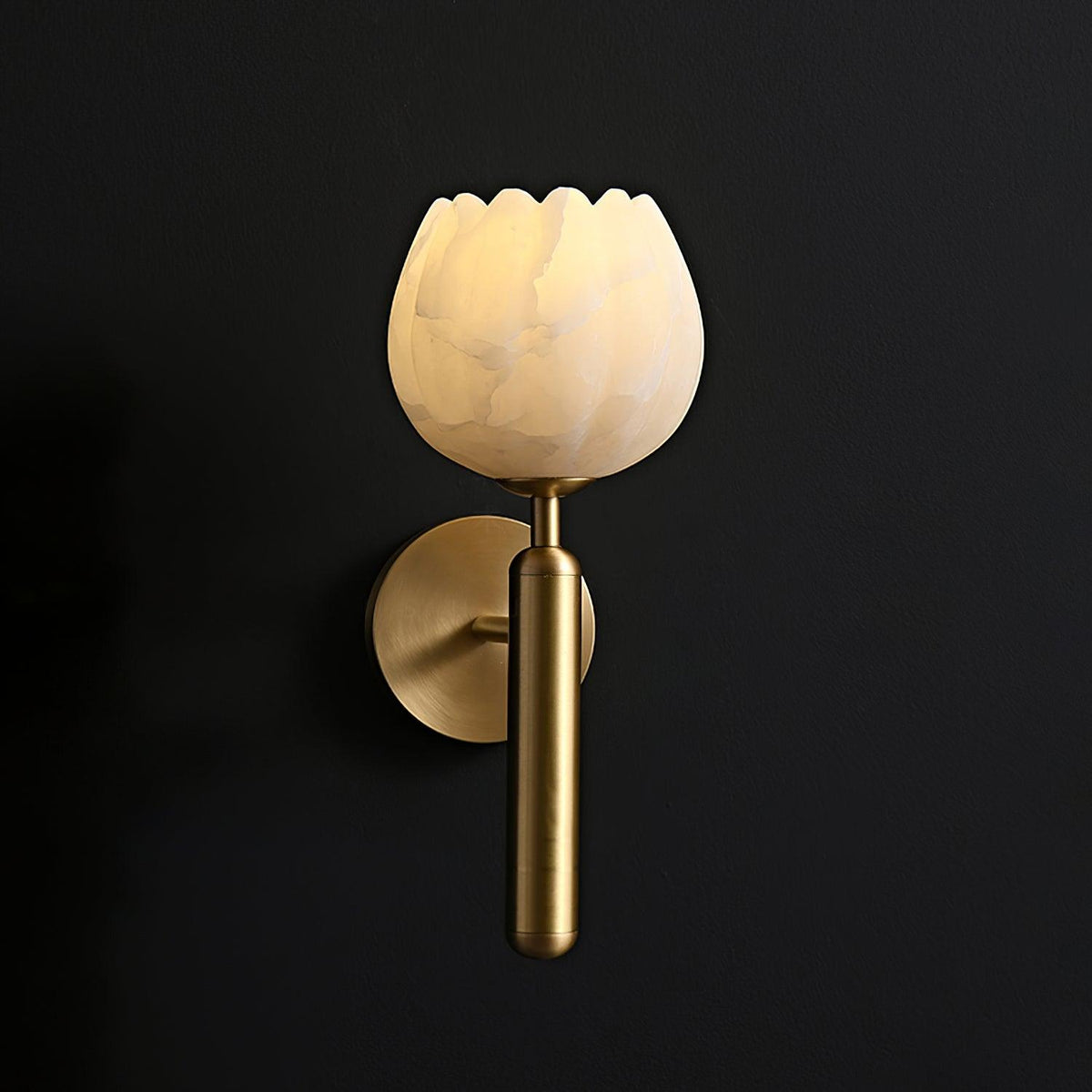 Ralin Alabaster Bloemen Wandlamp