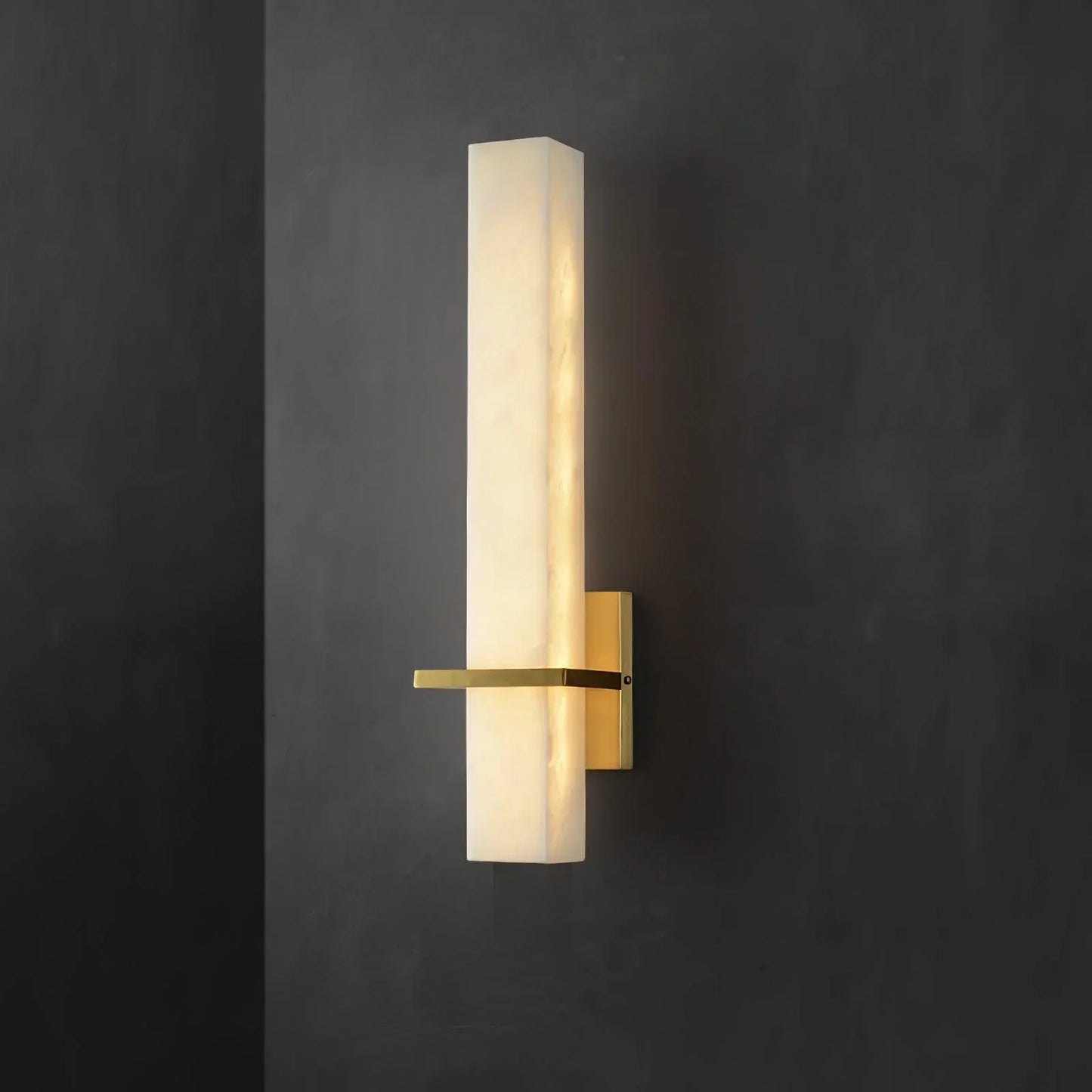 Moderne Alabaster Wandlamp Messing LED Binnen Wandlicht Armatuur
