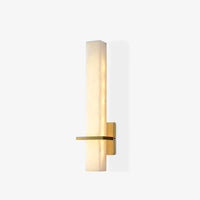 Ritta Wandlamp Witte Alabaster Messing Modern Cuboid
