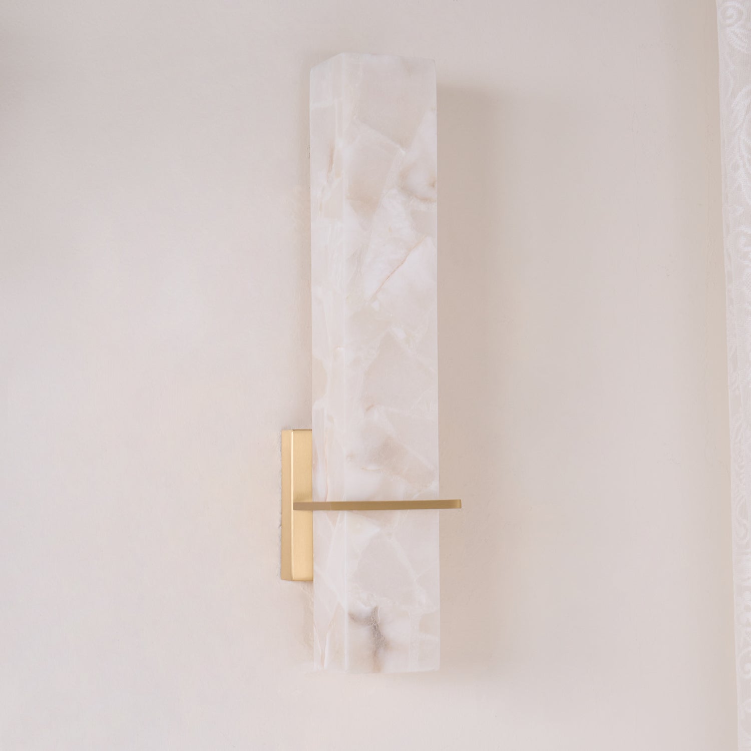 Moderne Alabaster Wandlamp Messing LED Binnen Wandlicht Armatuur