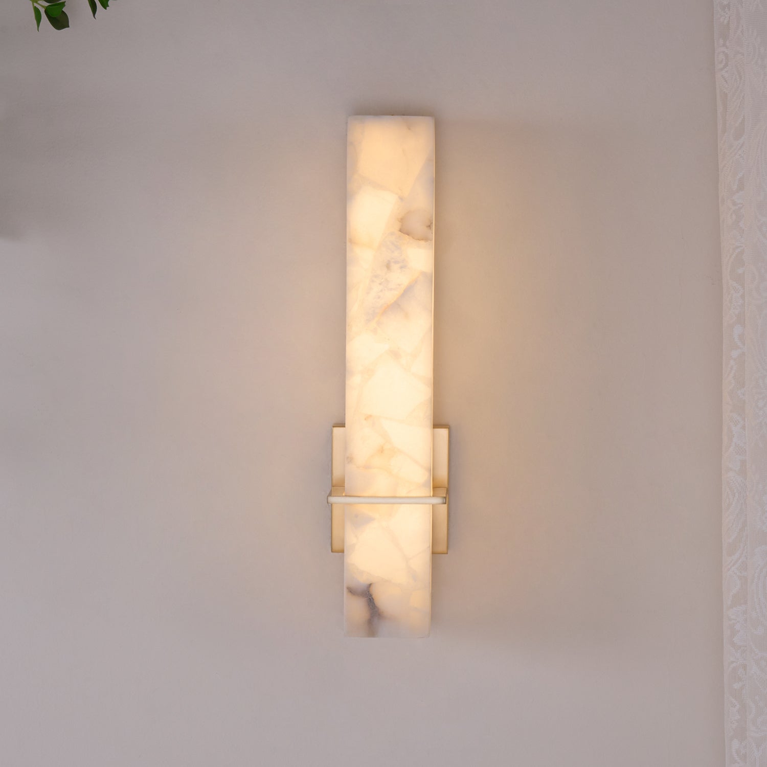 Moderne Alabaster Wandlamp Messing LED Binnen Wandlicht Armatuur