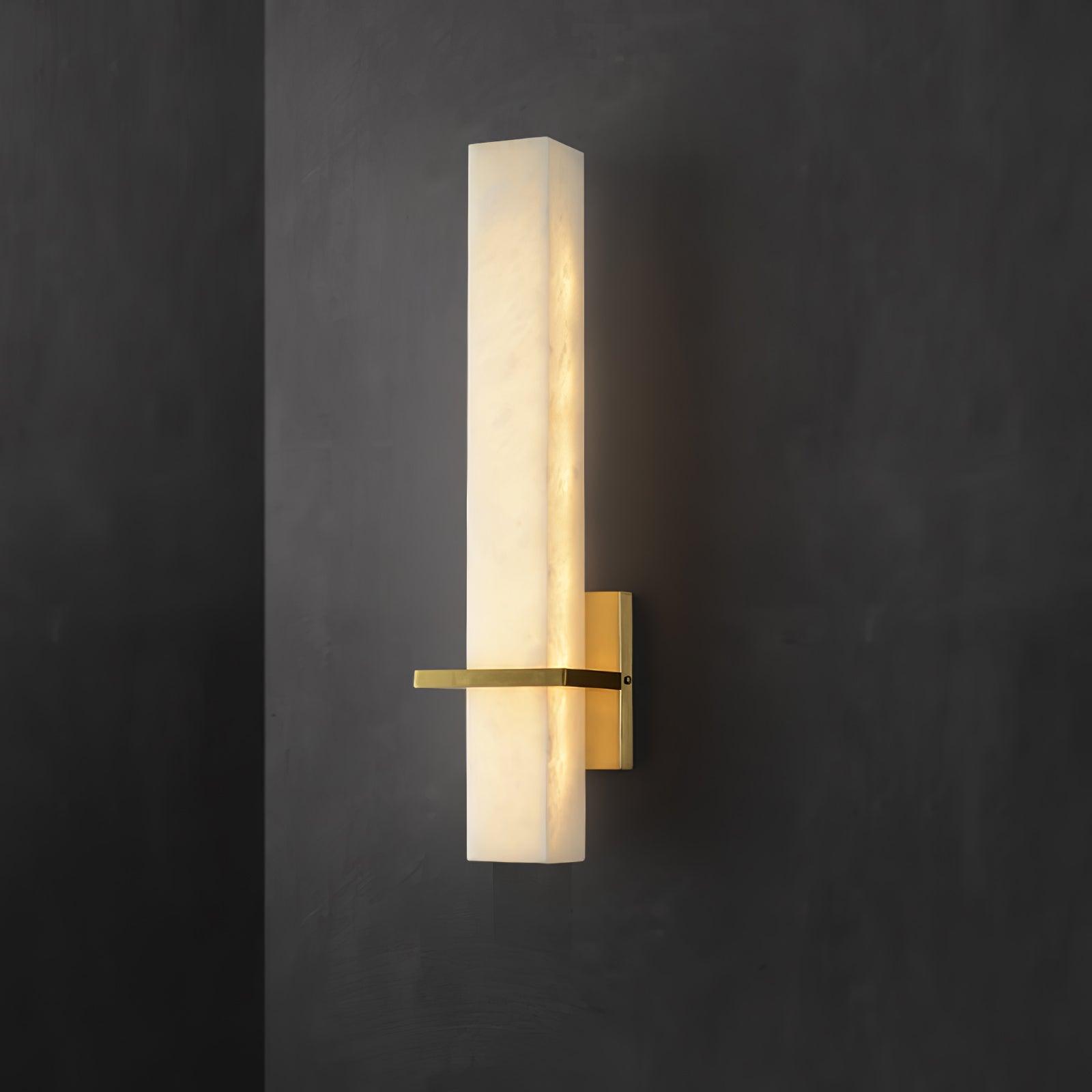Moderne Alabaster Wandlamp Messing LED Binnen Wandlicht Armatuur
