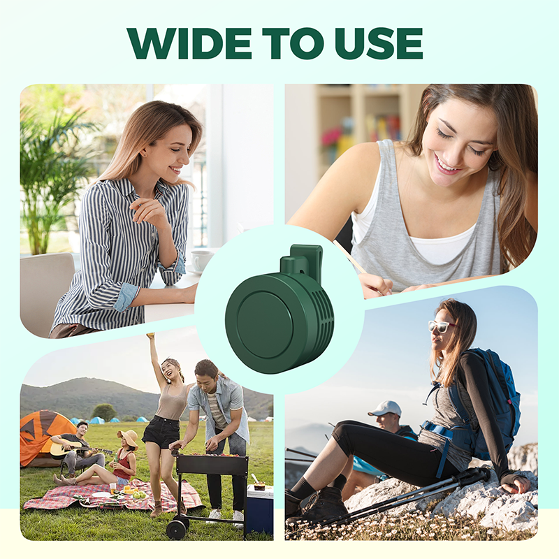 BreezeGo™ | Mini-Ventilator – Clip, 3 standen, stil & oplaadbaar