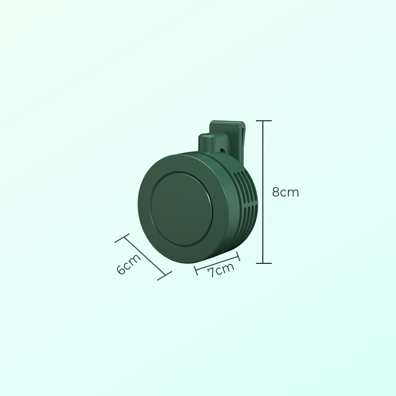 BreezeGo™ | Mini-Ventilator – Clip, 3 standen, stil & oplaadbaar