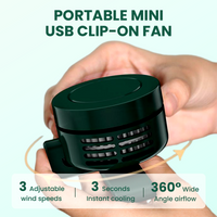 BreezeGo™ | Mini-Ventilator – Clip, 3 standen, stil & oplaadbaar