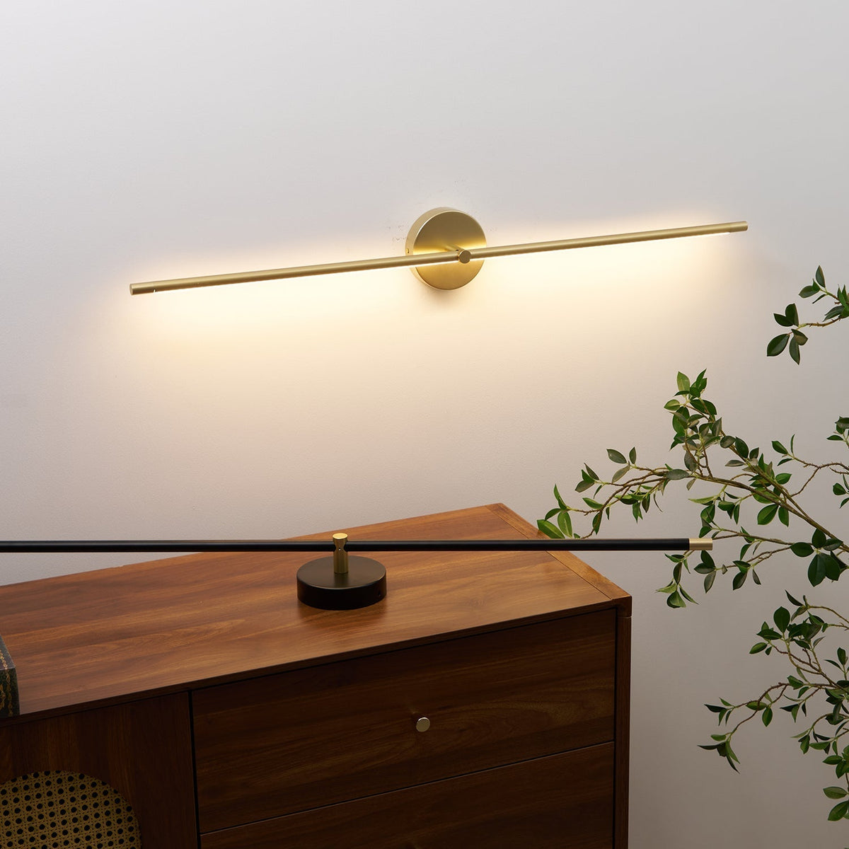 Wandlamp Minimalistisch Lineaire Stang Dubbel Eind Accent Moderne Stijl