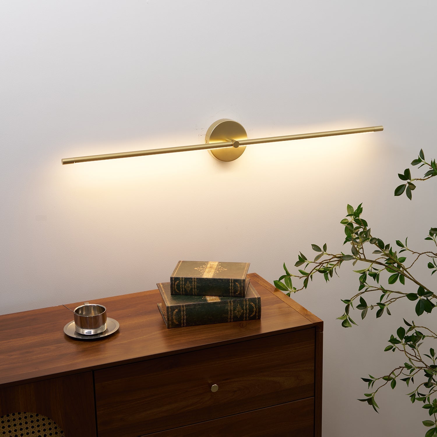 Minimalistische Wandlamp Lineaire Dubbele Stang Moderne Accentstijl