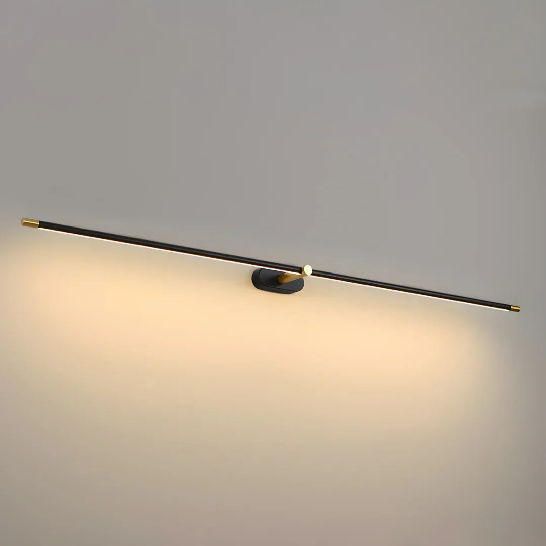 Ivox Minimalistische Lineaire Wandlamp Goud&Zwart