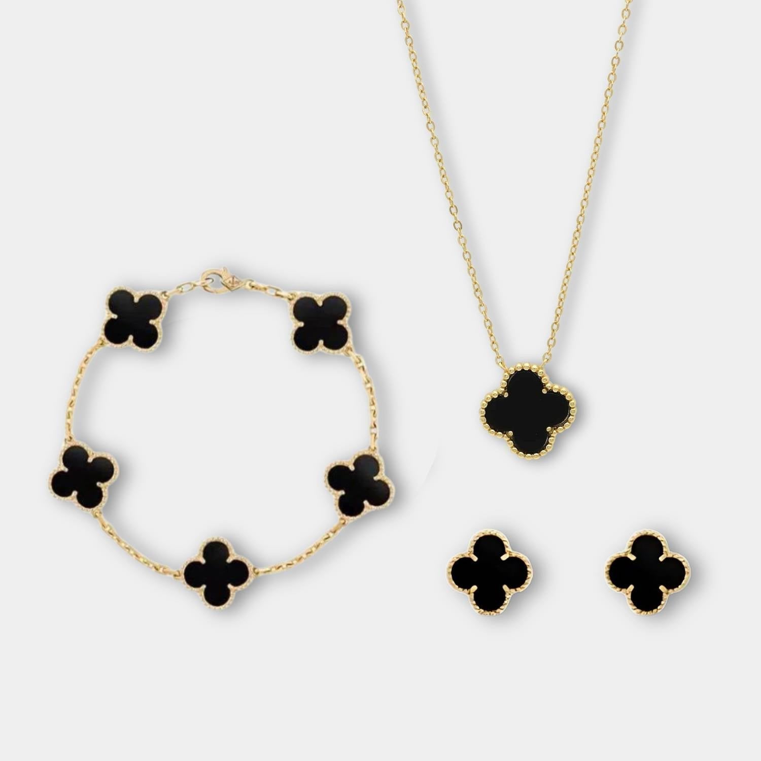 Charmify - Luxe sieradenset met ketting, armband en oorbellen