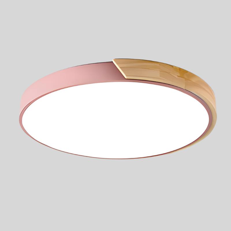 Aelora | Nordic Houten Circulaire Plafondlamp met Warme Gloed