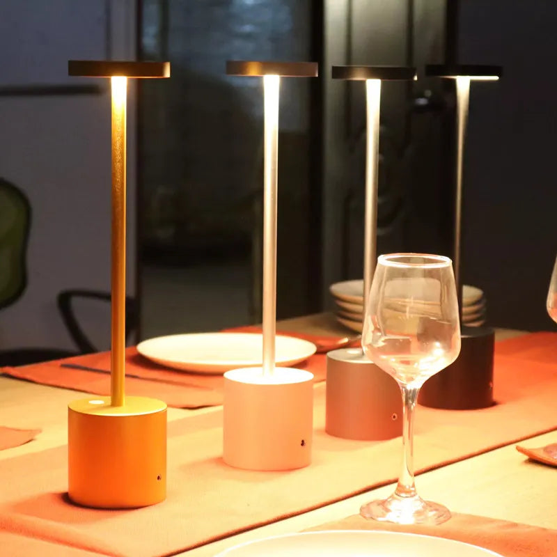 LumaLite Oplaadbare LED-Tafellamp | Draadloos | Dimbaar | Modern Design voor Restaurants en Thuis
