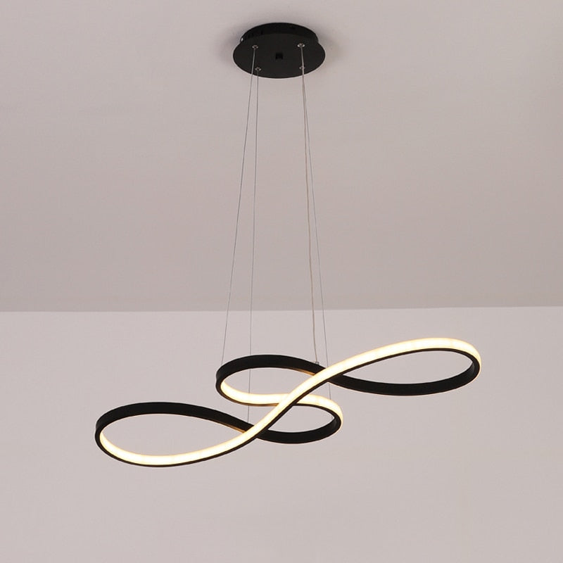 Durell Hanglamp Lineair Noordisch Zwart/Wit/Goud. Slaapkamer
