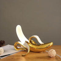 Stijlvolle Banaan Tafellamp met Warm LED Licht voor Woon- of Slaapkamer