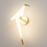 Onconventionele Wandlamp Kinkiet met Kraanmotief en Papier