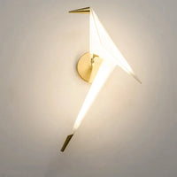 Onconventionele Wandlamp Kinkiet met Kraanmotief en Papier