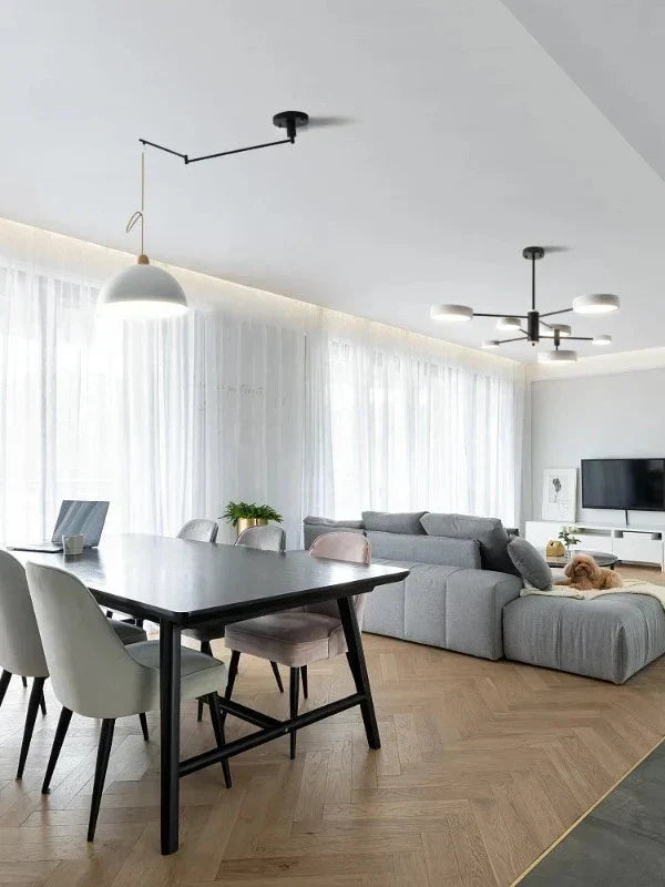 Moderne Plafondlamp met Verstelbare Lichtarmen voor Flexibele Verlichting