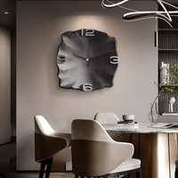 STONEAURA – Moderne zandsteen wandklok met 3D-relief & stille quartz-technologie