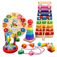 Montessori Speelset voor Baby's - 5-in-1 Creatief Leren en Ontdekken