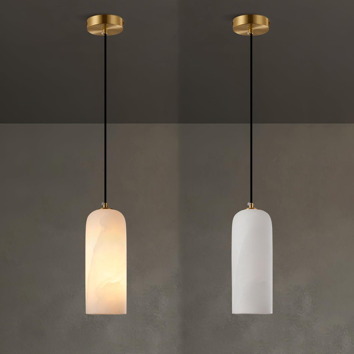 Noordse Moderne Alabaster Monty Hanglamp