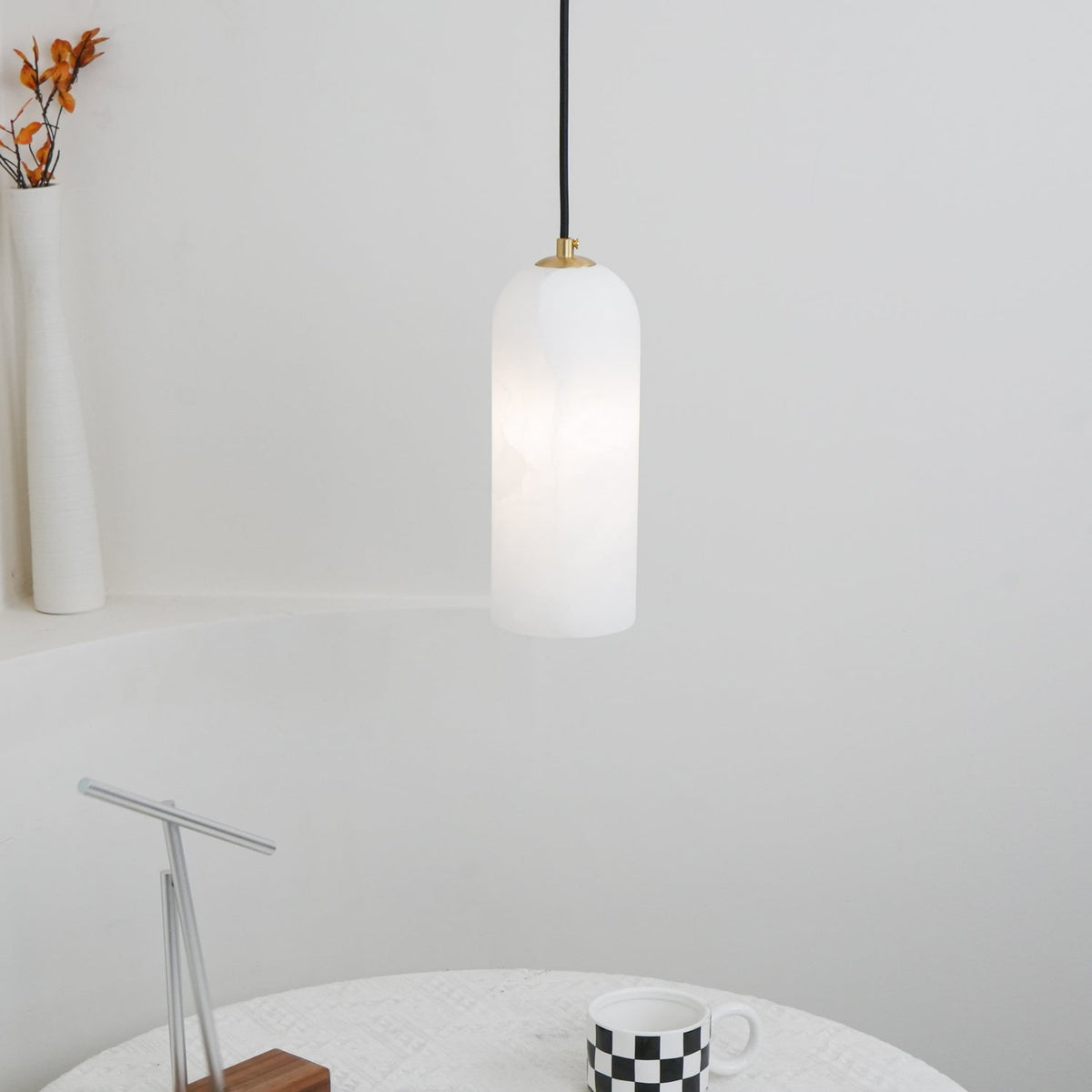 Noordse Moderne Alabaster Monty Hanglamp