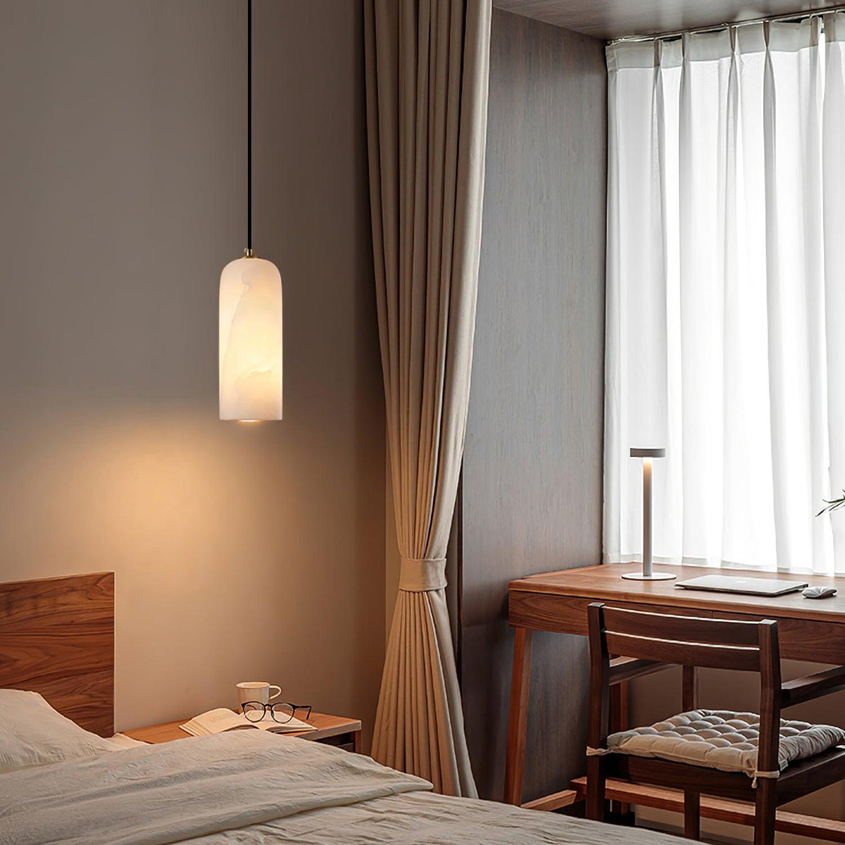 Noordse Moderne Alabaster Monty Hanglamp