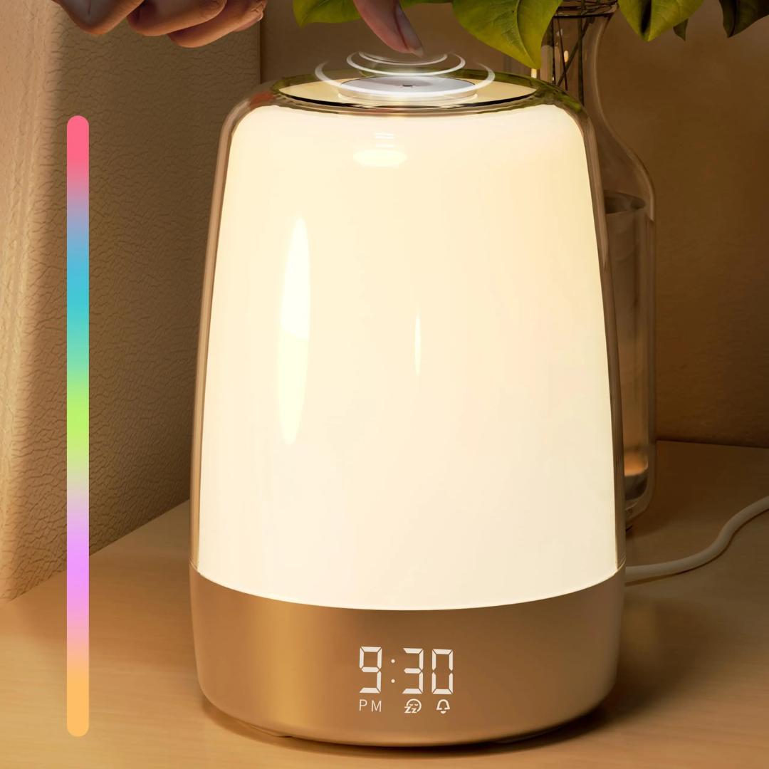 AuroraTone wekkerlicht | Veilleuse d'ambiance avec fonction lever de soleil et 6 couleurs RVB pour la chambre à coucher