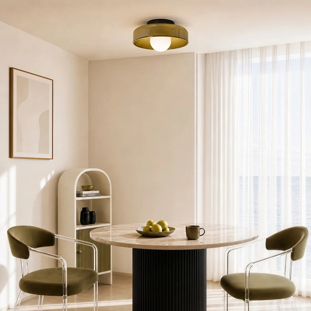 Morrow Glazen Schijf Plafondlamp/Wandlamp