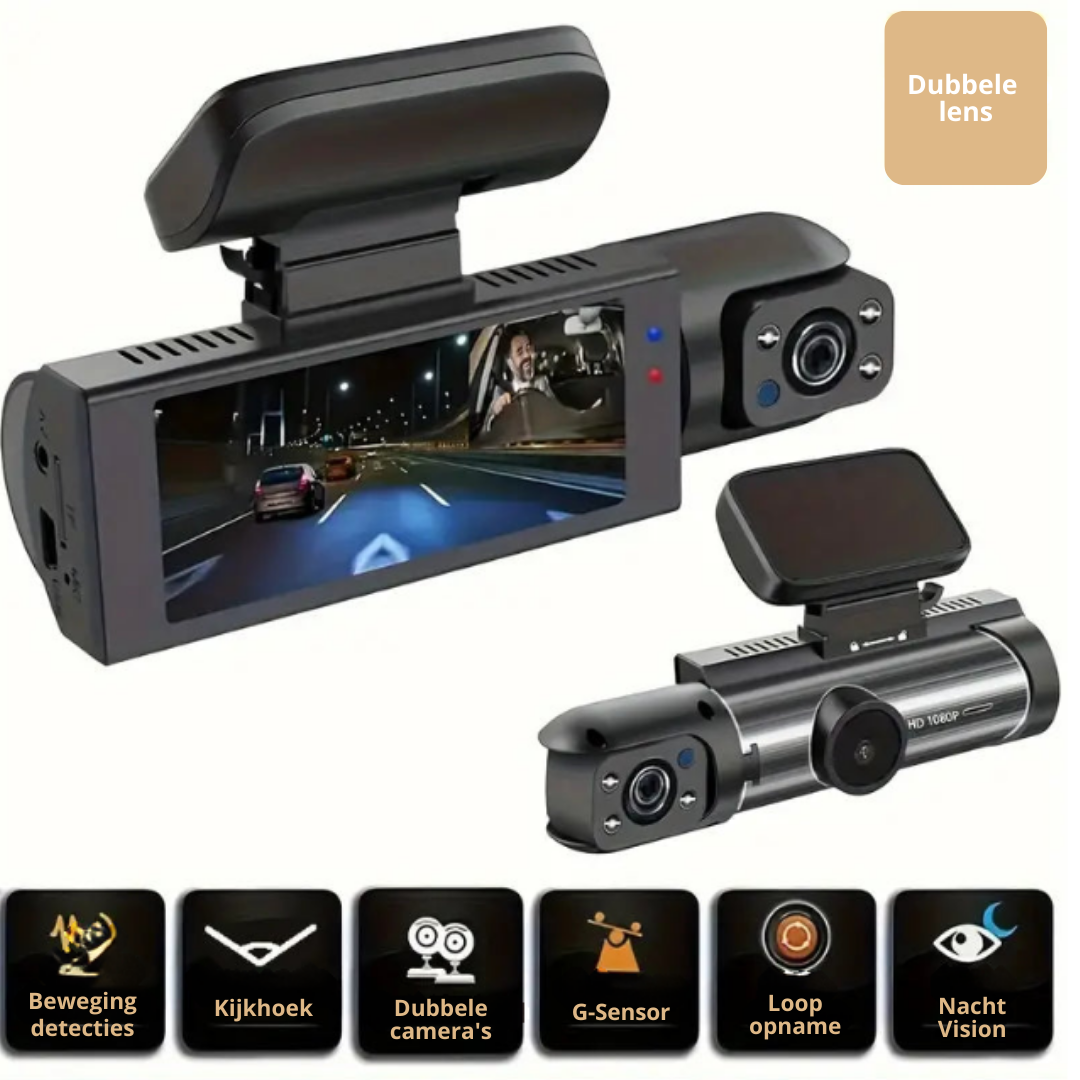VisionRoad | Ongeëvenaarde bescherming op de weg met Dual Camera Dash Cam