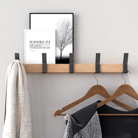 Skanto | Wandgarderobe met verstelbare haken – Scandinavisch design van hout en metaal