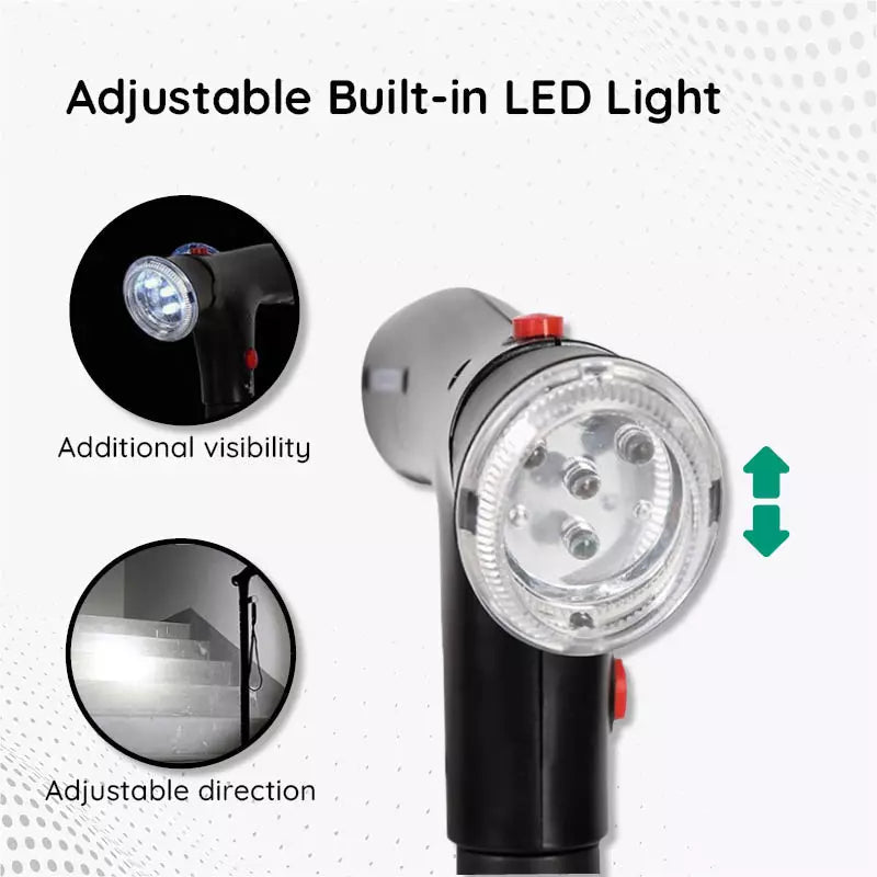 Vouwbare Wandelstok met LED-verlichting en Antislipvoet voor Stabiliteit