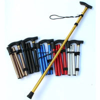 Telescoop Wandelstok voor Senioren – Opvouwbare Aluminiumstok met Ergonomische Grip & Hoge Stabiliteit voor Onderweg