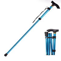 Telescoop Wandelstok voor Senioren – Opvouwbare Aluminiumstok met Ergonomische Grip & Hoge Stabiliteit voor Onderweg