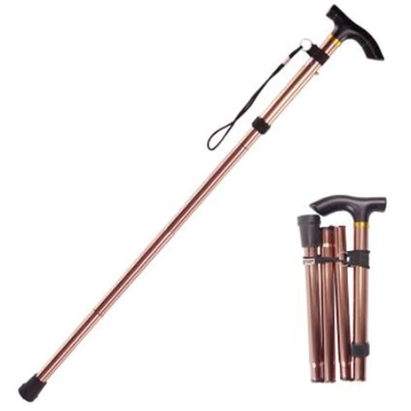 Telescoop Wandelstok voor Senioren – Opvouwbare Aluminiumstok met Ergonomische Grip & Hoge Stabiliteit voor Onderweg