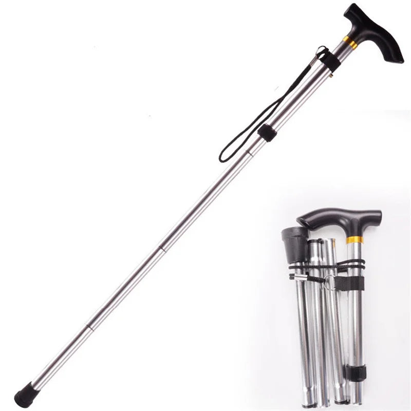 Telescoop Wandelstok voor Senioren – Opvouwbare Aluminiumstok met Ergonomische Grip & Hoge Stabiliteit voor Onderweg