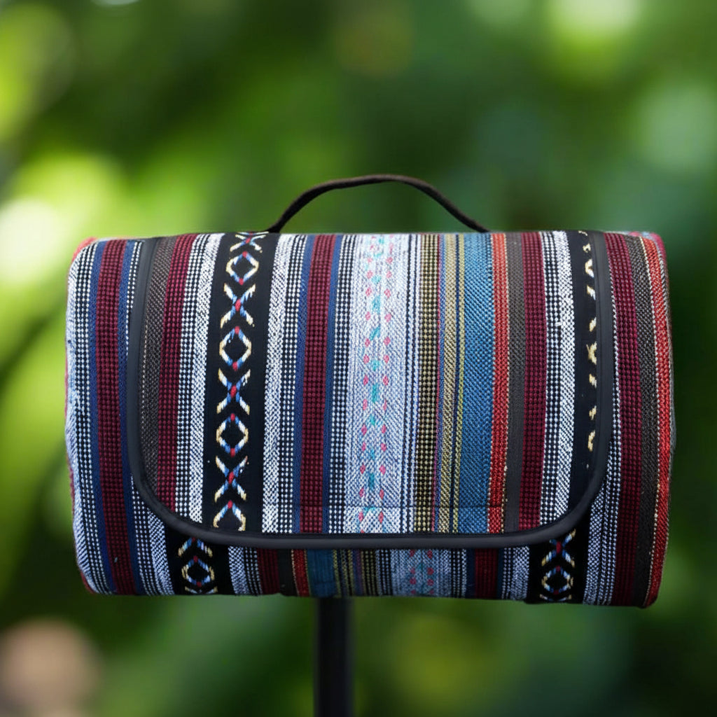 Buitendeken – Waterdichte Picknickdeken met Ethno-Design voor Kamperen en Uitstapjes