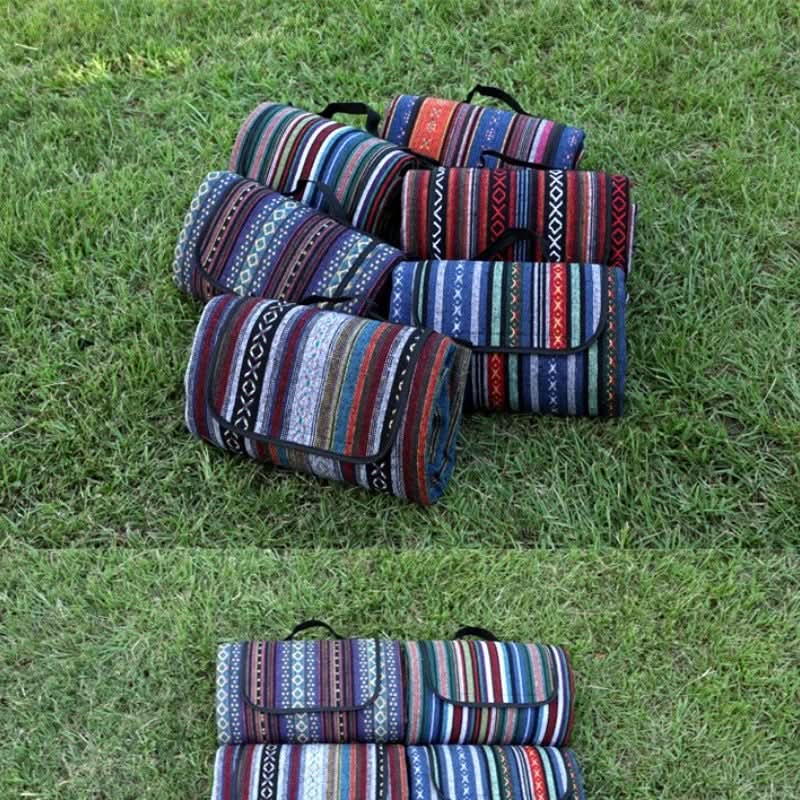 Buitendeken – Waterdichte Picknickdeken met Ethno-Design voor Kamperen en Uitstapjes