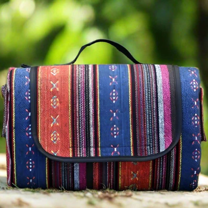 Buitendeken – Waterdichte Picknickdeken met Ethno-Design voor Kamperen en Uitstapjes