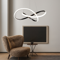 Camara - Moderne Hanglamp Eetkamer Aluminium Zwart