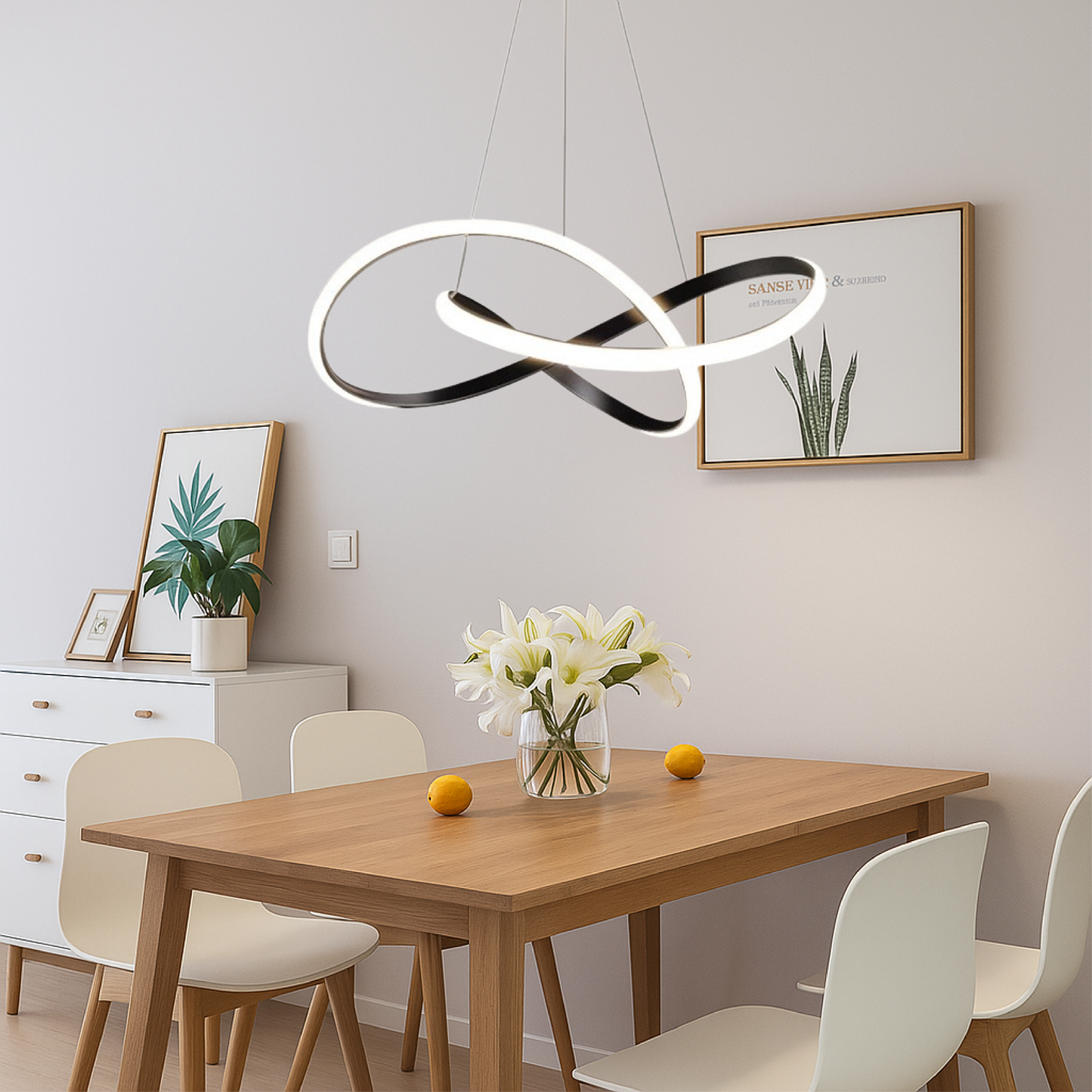 Camara - Moderne Hanglamp Eetkamer Aluminium Zwart