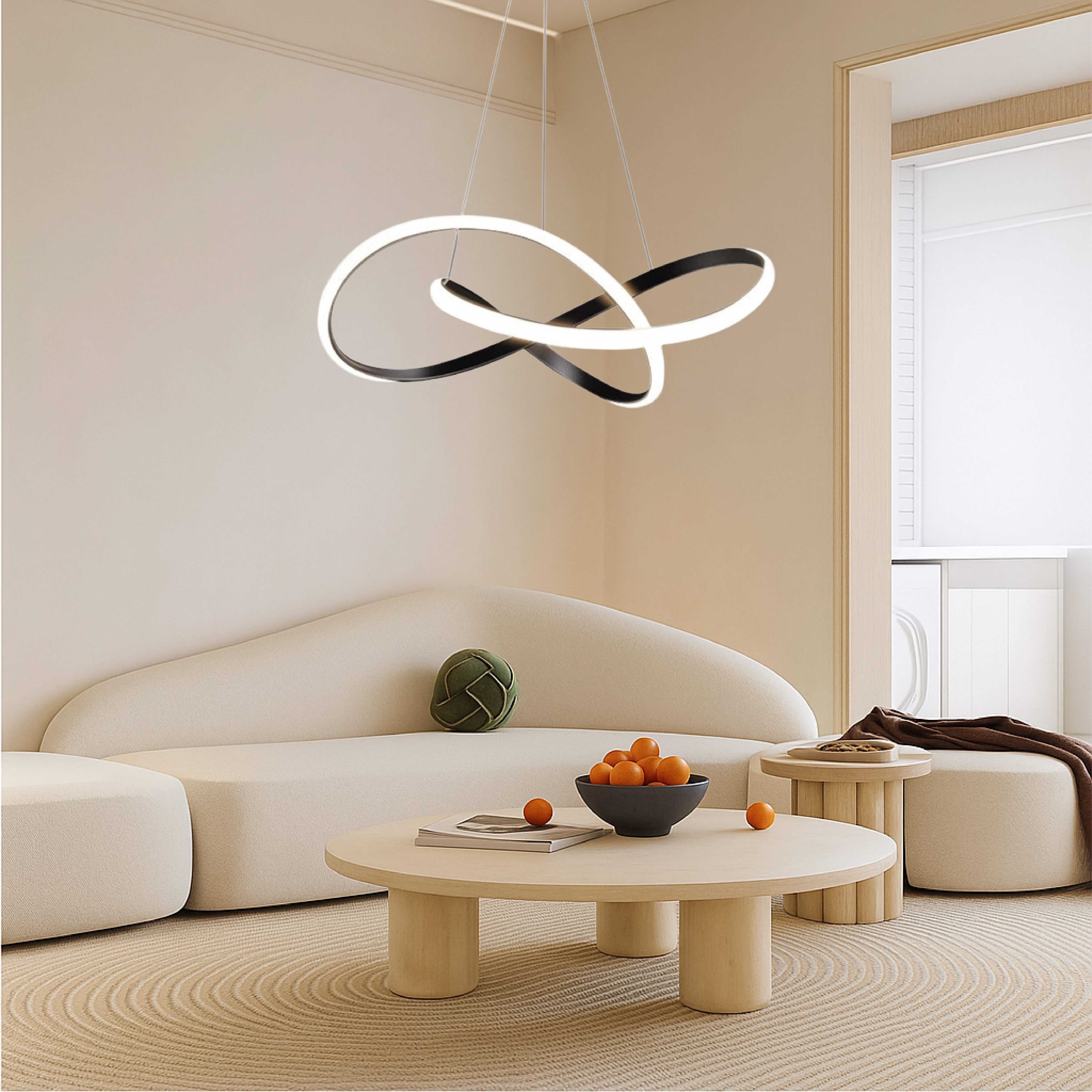 Camara - Moderne Hanglamp Eetkamer Aluminium Zwart