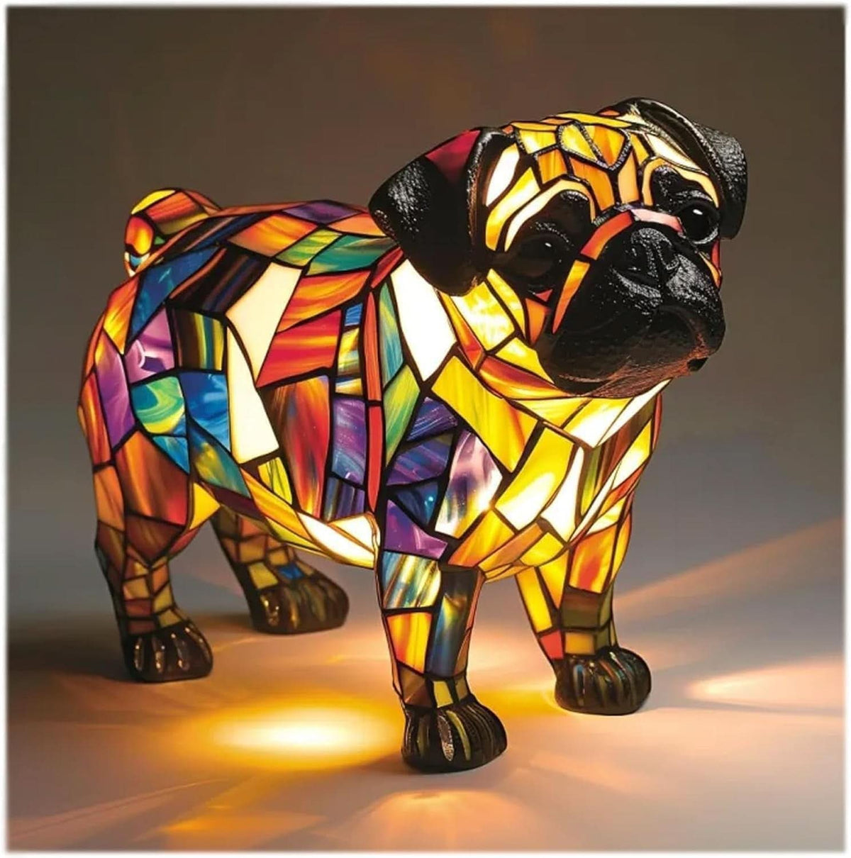 LED Mozaïek Dierlamp – Decoratieve Nachtlamp met USB & Warm Licht