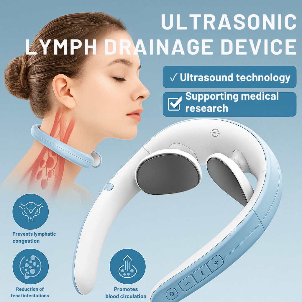 Nekmassageapparaat | Ultrasone lymfedrainage | Draadloos massageapparaat | Vitalize