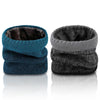 Warme wintersjaal | Gebreide fleece nekwarmer met dik kasjmier