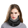 Warme wintersjaal | Gebreide fleece nekwarmer met dik kasjmier