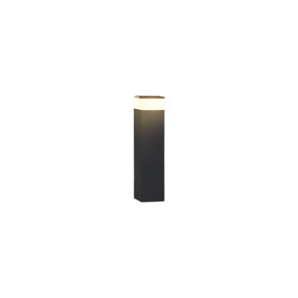 Zonne-energie Tuin Paal Lamp Met Rechthoekig Zwart Postontwerp