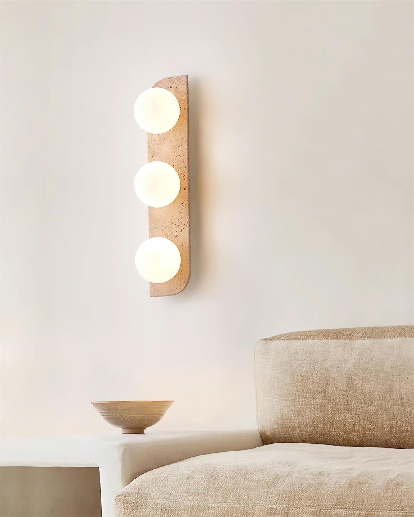 Moderne Wandlamp van Travertin