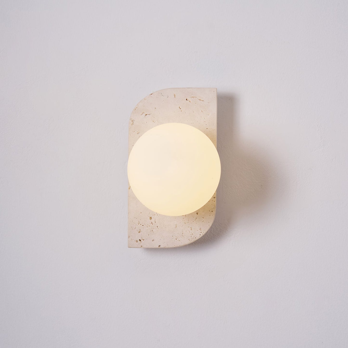 Moderne Wandlamp van Travertin